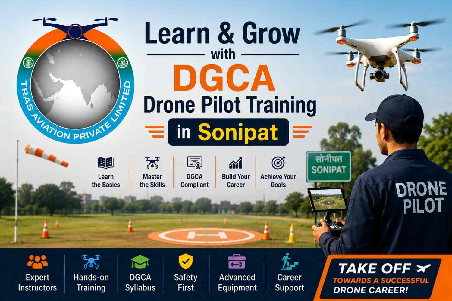 Learn & Grow with DGCA Drone Pilot Training in Sonipat